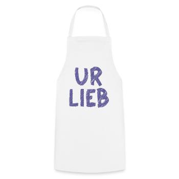 UR LIEB – Süßer Spruch mit österreichischem Charme - Kochschürze - Weiß - Vorne - AI Model Male 185 dark (185cm)