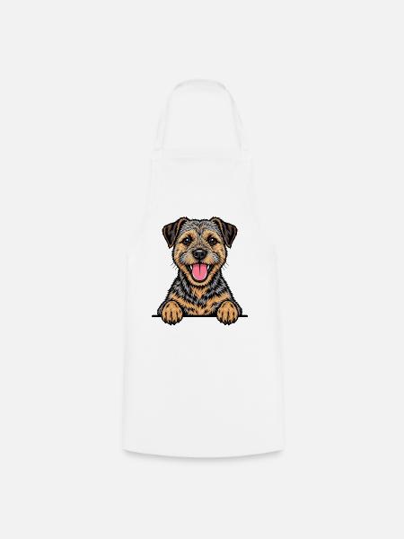 Border Terrier - Kochschürze - Weiß