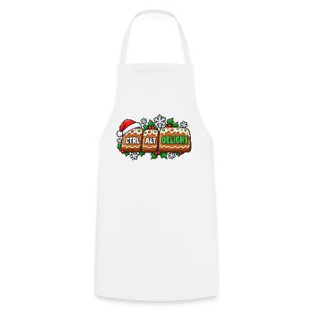 Ctrl Alt Delight Weihnachtsdesign - Kochschürze - Weiß - Vorne - AI Model Male 185 dark (185cm)