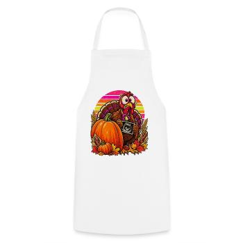 Thanksgiving Truthahn Schwangerschaftsankündigung - Kochschürze - Weiß - Vorne - AI Model Male 185 dark (185cm)