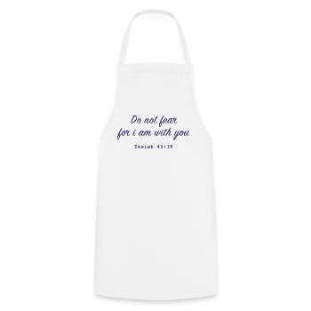 Christliches Zitat Do not fear - Kochschürze - Weiß - Vorne - AI Model Male 185 dark (185cm)