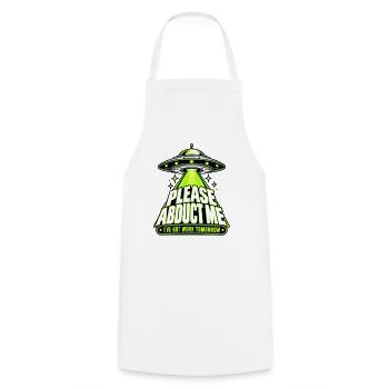 Neon-UFO-Entführungs-Meme - Kochschürze - Weiß - Vorne - AI Model Male 185 dark (185cm)