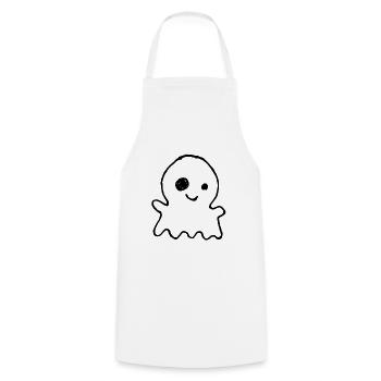 Niedlicher Halloween-Geist als Kinderkritzelei - Kochschürze - Weiß - Vorne - AI Model Male 185 dark (185cm)