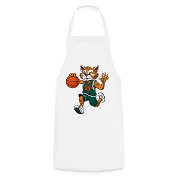 Katzen Basketball - Kochschürze - Weiß - Vorne - AI Model Male 185 dark (185cm)