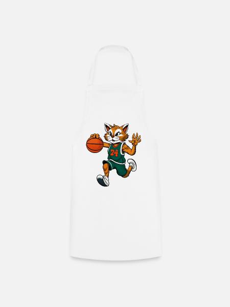 Katzen Basketball - Kochschürze - Weiß