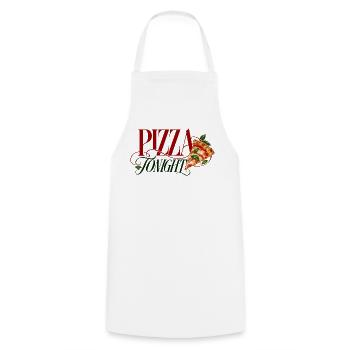 Pizza Tonight Pizza Slice - Kochschürze - Weiß - Vorne - AI Model Male 185 dark (185cm)