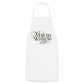 Matcha Wochenende Matcha Weekend Design - Kochschürze - Weiß - Vorne - AI Model Male 185 dark (185cm)