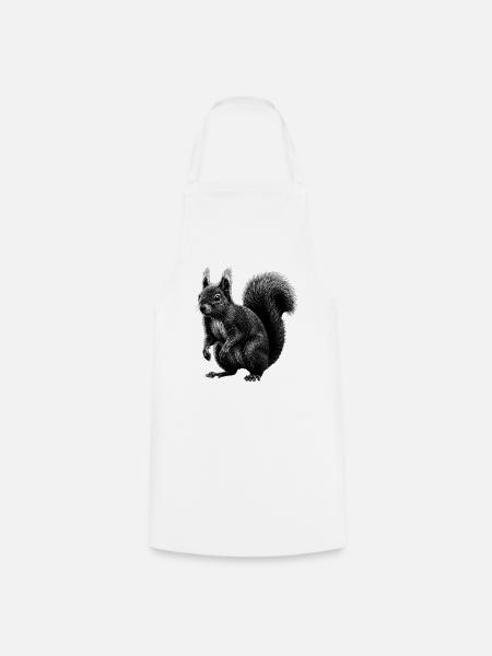 Eichhörnchen Natur - Kochschürze - Weiß