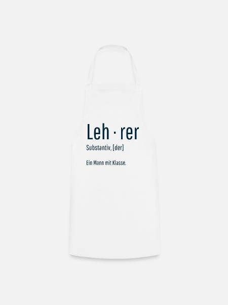 Lehrer Substantiv Definition Schule Geschenk - Kochschürze - Weiß