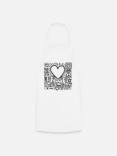 LOVE - Kochschürze - Weiß