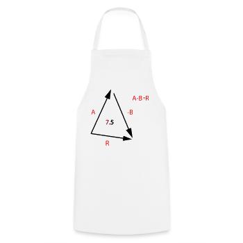 Algebraische Gleichung Typo Rot - Kochschürze - Weiß - Vorne - AI Model Male 185 dark (185cm)