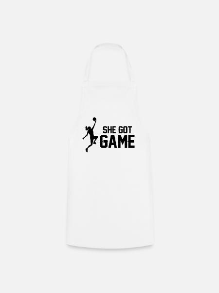 Frauen Basketball - Kochschürze - Weiß