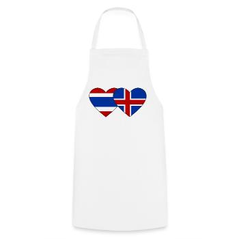 Thailand Island Flagge Herzform - Kochschürze - Weiß - Vorne - AI Model Male 185 dark (185cm)