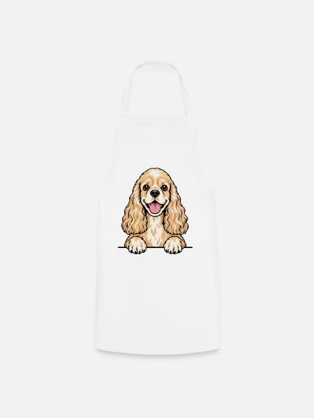 American Cocker Spaniel - Kochschürze - Weiß