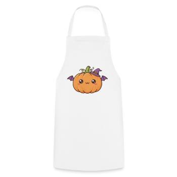 Halloween Kürbis - Kochschürze - Weiß - Vorne - AI Model Male 185 dark (185cm)