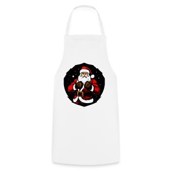 Kämpfer Christmas - Kochschürze - Weiß - Vorne - AI Model Male 185 dark (185cm)