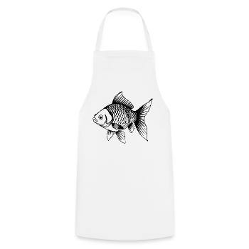Süßer Goldfisch Comic Haustier Aquarium Geschenk  - Kochschürze - Weiß - Vorne - AI Model Male 185 dark (185cm)