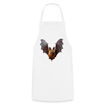 Fledermaus - Kochschürze - Weiß - Vorne - AI Model Male 185 dark (185cm)