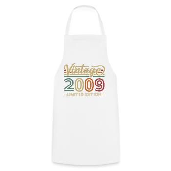 Vintage 2009 Limited Edition Geburtstag Retro - Kochschürze - Weiß - Vorne - AI Model Male 185 dark (185cm)