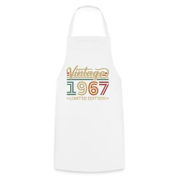 Vintage 1967 Limited Edition Geburtstag Retro - Kochschürze - Weiß - Vorne - AI Model Male 185 dark (185cm)
