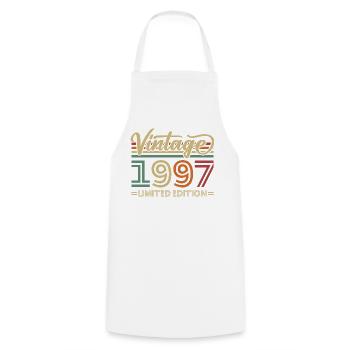 Vintage 1997 Limited Edition Geburtstag Retro - Kochschürze - Weiß - Vorne - AI Model Male 185 dark (185cm)