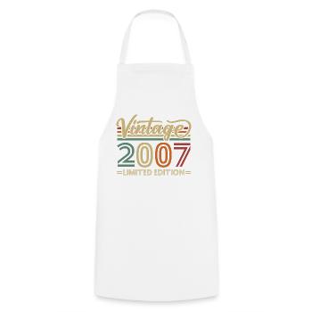 Vintage 2007 Limited Edition Geburtstag Retro - Kochschürze - Weiß - Vorne - AI Model Male 185 dark (185cm)
