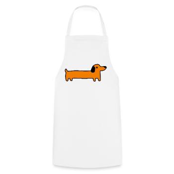 Dackel Hund Geschenk - Kochschürze - Weiß - Vorne - AI Model Male 185 dark (185cm)