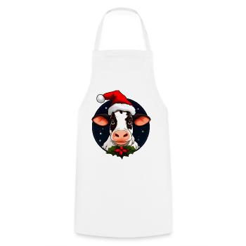 Kühe Christmas - Kochschürze - Weiß - Vorne - AI Model Male 185 dark (185cm)