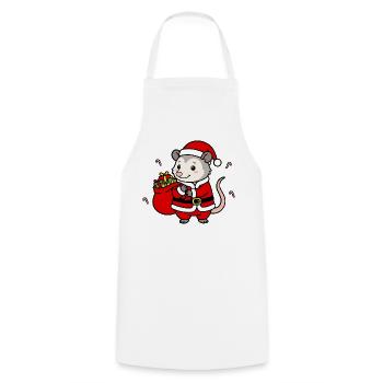 Niedliche Kawaii-Opossum-Weihnachtskunst - Kochschürze - Weiß - Vorne - AI Model Male 185 dark (185cm)