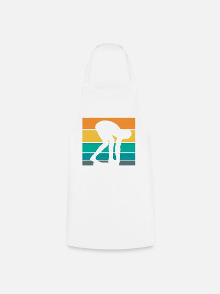 Schwimmsport Schwimmer Spruch Geschenk - Kochschürze - Weiß