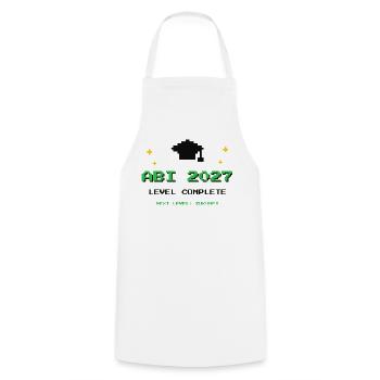Abi 2027 – Level Complete Abitur Gamer Shirt - Kochschürze - Weiß - Vorne - AI Model Male 185 dark (185cm)