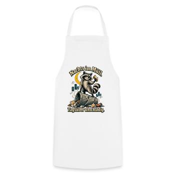 Waschbär Trash Panda Humor Nachtmensch - Kochschürze - Weiß - Vorne - AI Model Male 185 dark (185cm)