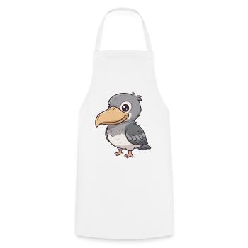 Schuhschnabel Vogel - Kochschürze - Weiß - Vorne - AI Model Male 185 dark (185cm)