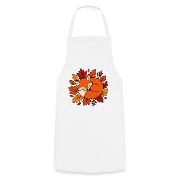 Schlafender Fuchs Herbstblätter Natur Vektor Shirt - Kochschürze - Weiß - Vorne - AI Model Male 185 dark (185cm)