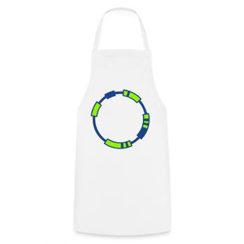 Plasmid DNA Genetik Logo - Kochschürze - Weiß - Vorne - AI Model Male 185 dark (185cm)