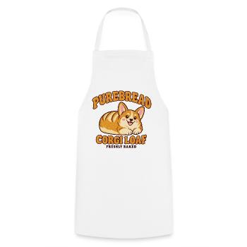 PureBread Corgi Laib Illustration - Kochschürze - Weiß - Vorne - AI Model Male 185 dark (185cm)