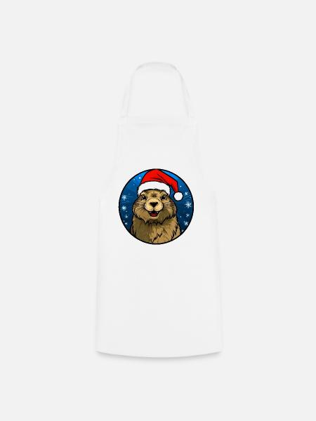 Murmeltiere Christmas - Kochschürze - Weiß