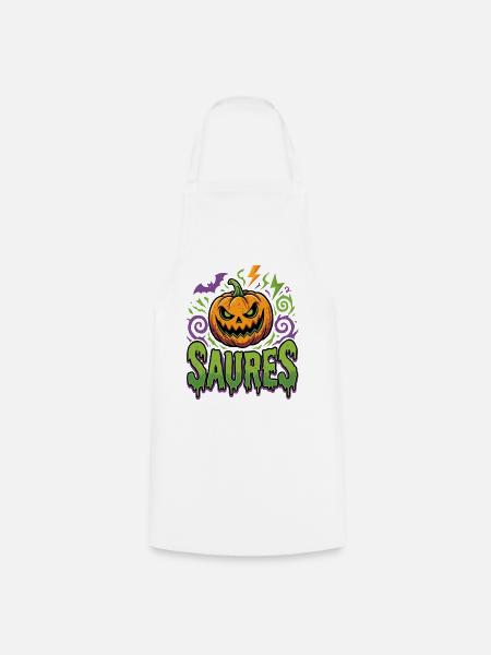Saures Halloween - Kochschürze - Weiß