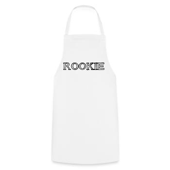 Rookie Schriftzug handgezeichnet - Kochschürze - Weiß - Vorne - AI Model Male 185 dark (185cm)
