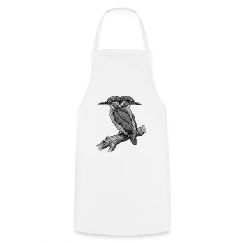 Der Eisvogel - Kochschürze - Weiß - Vorne - AI Model Male 185 dark (185cm)