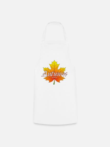 Autumn Season - Herbstglatt Design - Kochschürze - Weiß