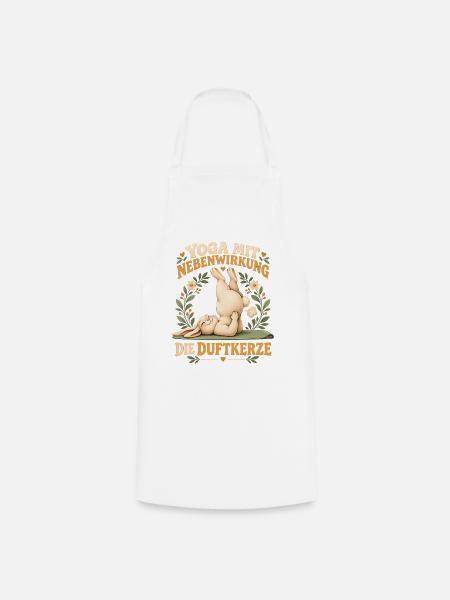 Yoga Bunny Duftkerze - Kochschürze - Weiß