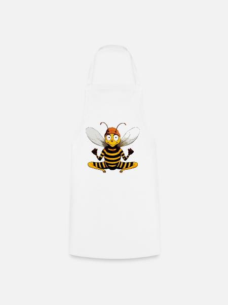 Bee Yoga - Kochschürze - Weiß