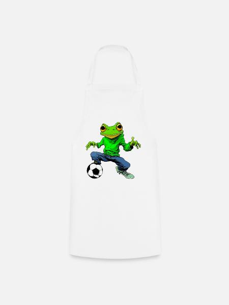 Fussball Frosch - Kochschürze - Weiß