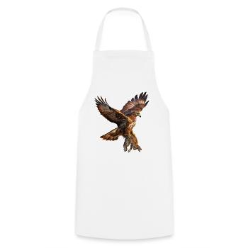Steinadler - Kochschürze - Weiß - Vorne - AI Model Male 185 dark (185cm)