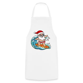 Niedliche Kawaii Surfing Santa Weihnachten im Juli - Kochschürze - Weiß - Vorne - AI Model Male 185 dark (185cm)