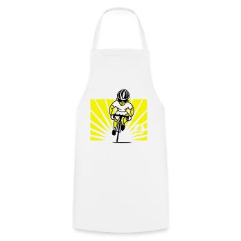 Cyclist - Cooking Apron - white - Front - AI Model Male 185 dark (185cm)