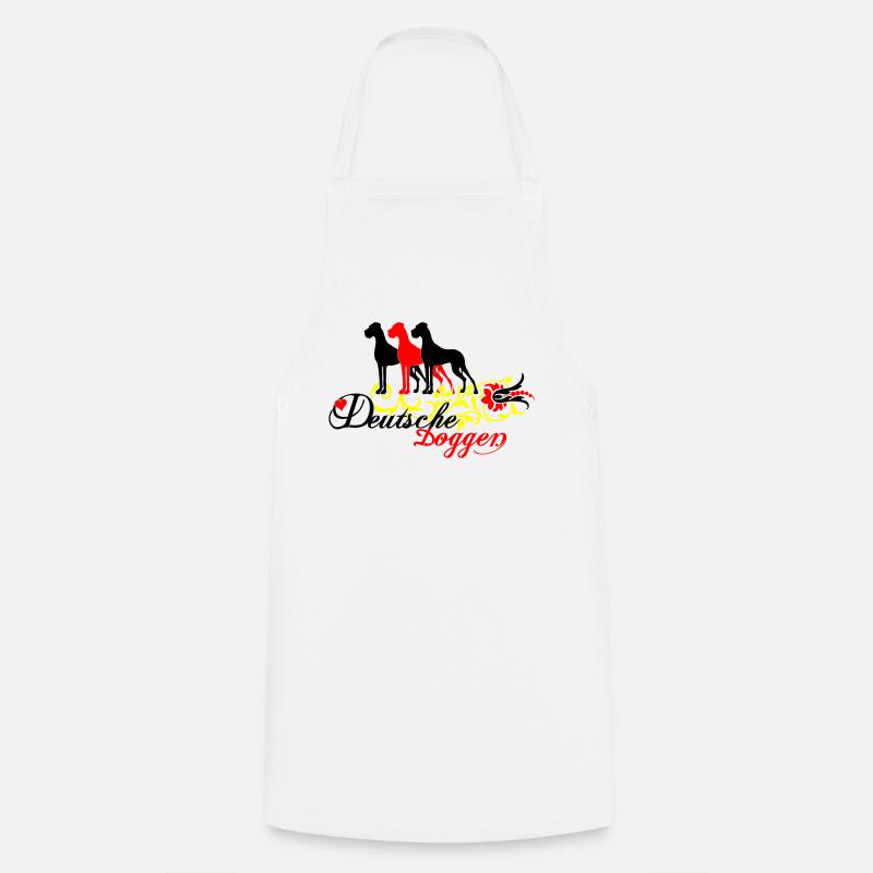 German mastiffs - Cooking Apron - white