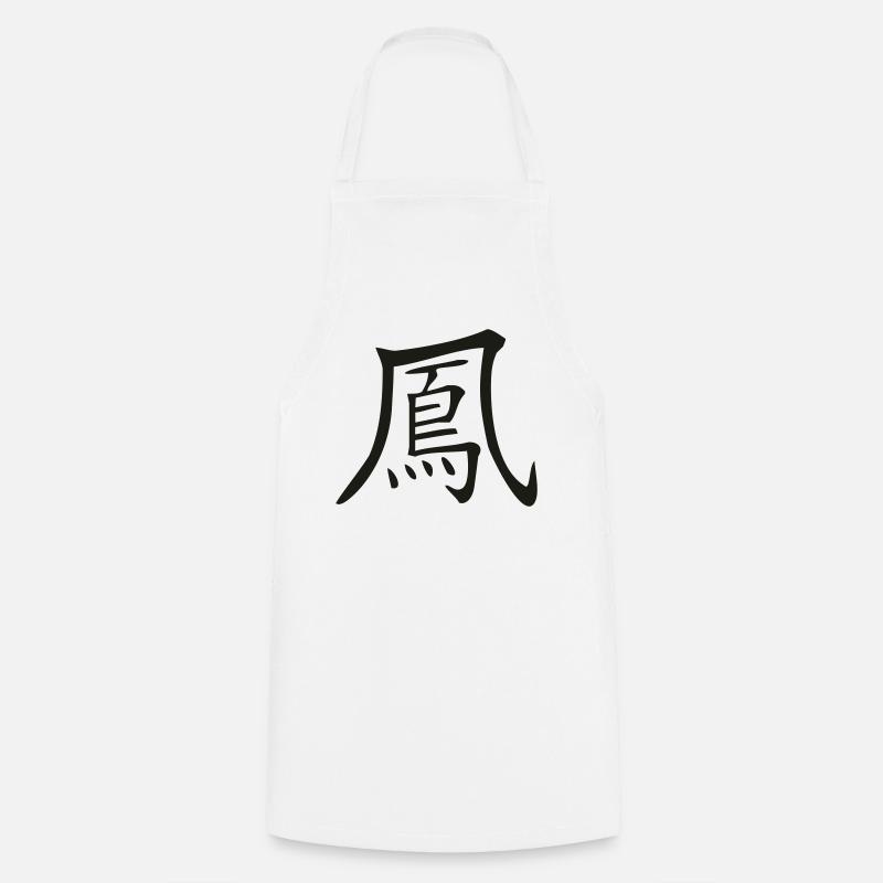 Phoenix - Kanji - Cooking Apron - white