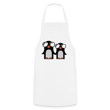 funky penguins - Tablier de cuisine - blanc - Devant - AI Model Male 185 dark (185cm)